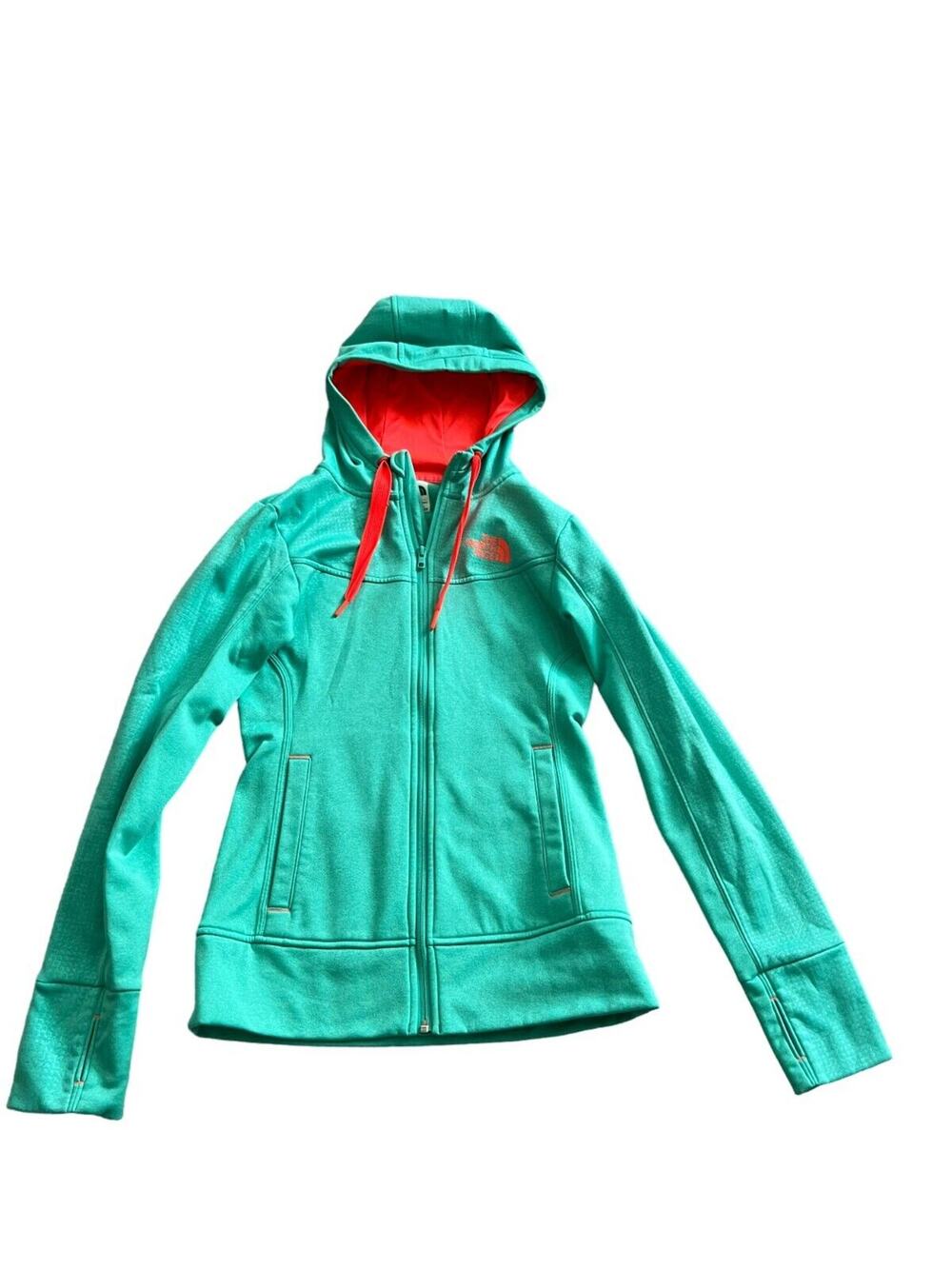 The North Face Women’s XS Mint Green Hooded Full Zip Windbreaker Jacket